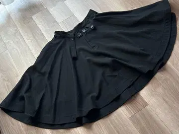 Y's 플레어 스커트 블랙