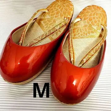 빨간색 조리 골드 컬러 꽃무늬