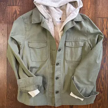 Urban Research 올리브 그린 긴팔 셔츠