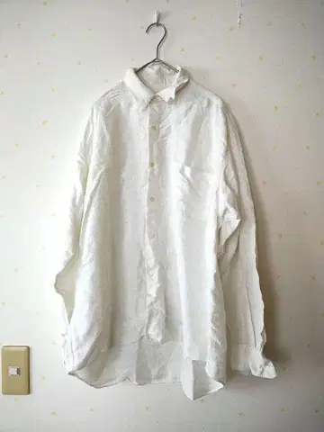 90s 빈티지 일본제 남성용 자수 긴팔 셔츠 L 사이즈