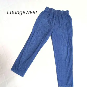Lounge wear L 데님 캐주얼 팬츠 면 100% 빅 루즈