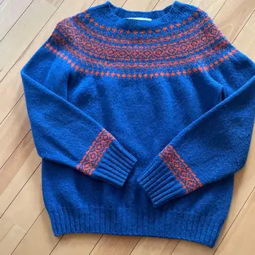 Harley 긴팔 스웨터 38 네이비 오렌지