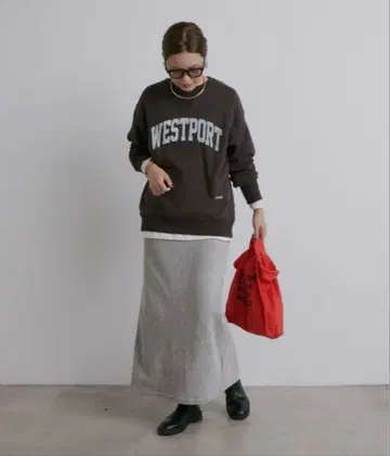 퓨어세신 스트레치 코듀로이 스커트 라이트 그레이 38 M