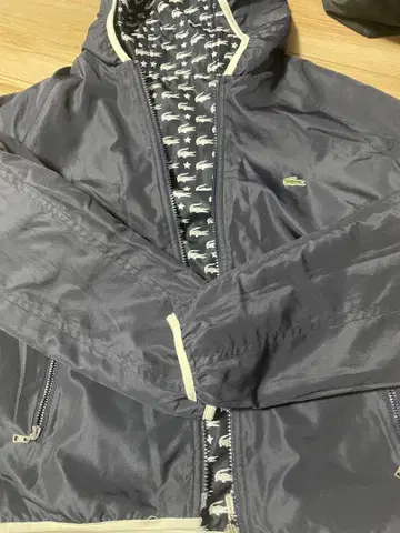 Lacoste 네이비 풀 집업 자켓