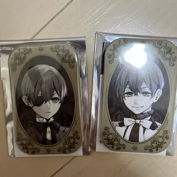 블랙 집사 스퀘어 배지 시엘 형제