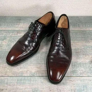 새상품급 REGAL 25cm 레어 악어 엠보싱 안장 신발 일본제