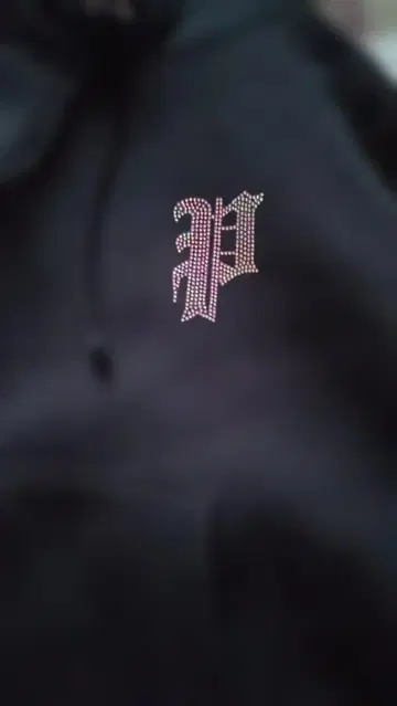 핑크 스톤 후드티 블랙 팻랭크 인기