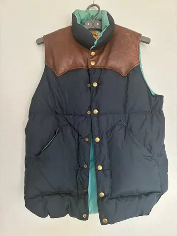 Rocky Mountain 다운 베스트 네이비/브라운 36