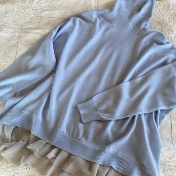 루카 레이디 랙 루카 헴프릴 울 풀오버 울 터틀 니트