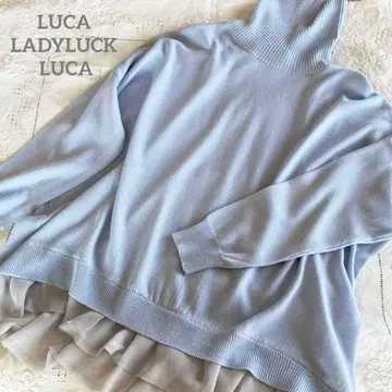 루카 레이디 랙 루카 헴프릴 울 풀오버 울 터틀 니트