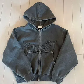 BlessU 그레이 후드 부착 후드티