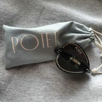 potete 포테테 하트 헤어 클립 블랙