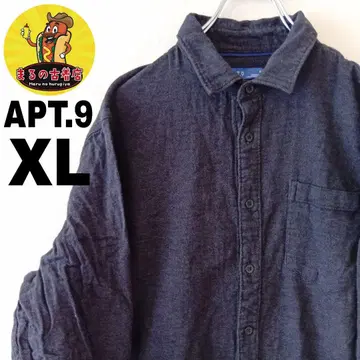 USA 구제 의류 APT.9 플란넬 셔츠 XL 블랙