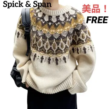 Spick & Span 스픽 앤 스팬 자카드 니트 페어아일 패턴