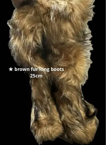 퍼 롱 부츠 fur long boots