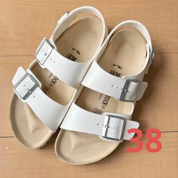 버켄스탁 38 [ 24.5 ] 화이트 밀라노