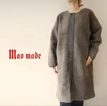 [ maomade ] 베어 보아 롱 코트