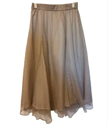 애니시스 플레어 롱 튤 스커트 아이보리 L 사이즈