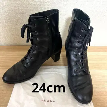 REGAL 레이스업 숏부츠 블랙 24.0cm
