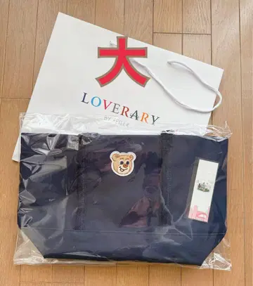 [ 미사용 새상품 ] 페이저 올드 테디 와펜 토트백 네이비 대