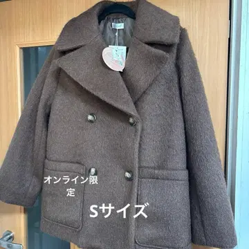 택 포함 새상품  샤기 피코트 S 사이즈 브라운