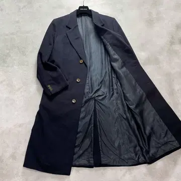 극상의 일품 제냐 캐시미어 100% 싱글 체스터 코트 롱