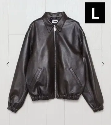 H 시어링 가죽 트랙 자켓 L 사이즈