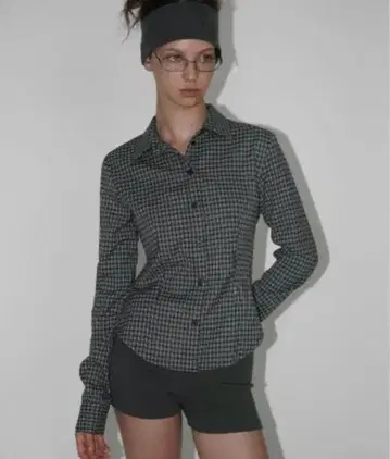 BLACKUP 누보 체크 셔츠