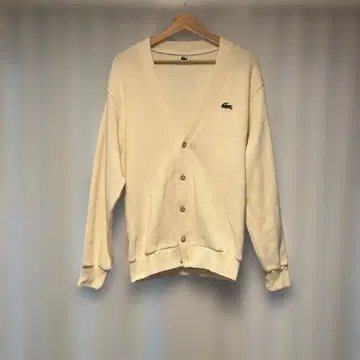 LACOSTE 가디건 크림색