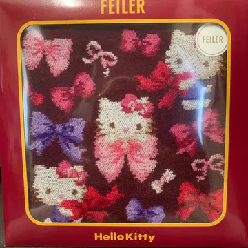 미사용품 페이러 키티 타월 손수건 리본