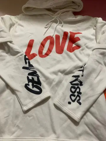 리틀써니바이트 LOVE 로고 프린트 트레이닝복 후드티
