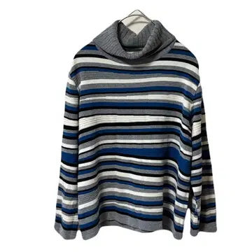 잔니로 주디체 하이넥 긴팔 니트 보더 여성용 사이즈 40