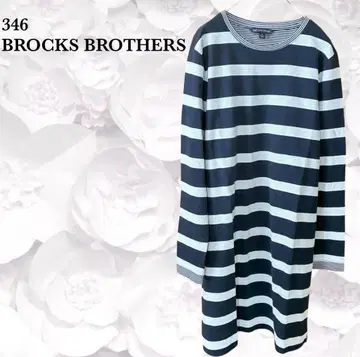 [ 346 브룩스 브라더스 ] 보더 원피스 [ M ] 네이비 화이트 긴팔