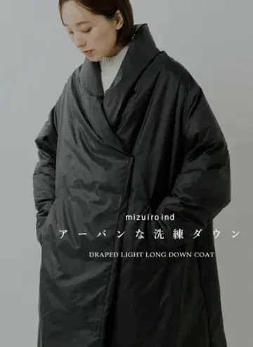 [컨디션 최상] 작년 구매품 숄카라 롱 다운 코트 블랙