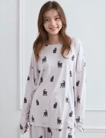 [젤라토 피케] Halloween CAT 올 패턴 롱 T