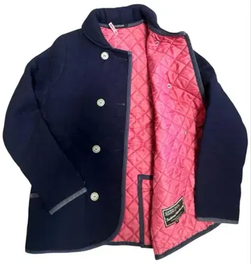 트래디셔널 웨더웨어 퀼팅 자켓 울 네이비 34