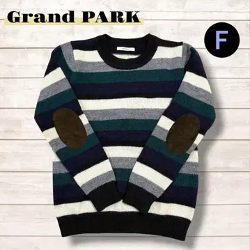 Grand PARK 스트라이프 니트 스웨터 모 100% F
