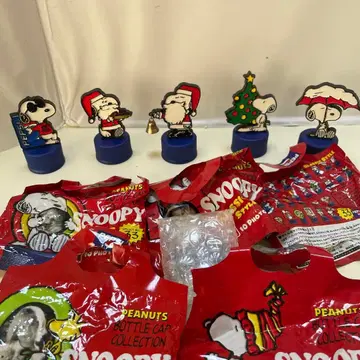조쿨 SNOOPY 병뚜껑 펩시 5종 크리스마스 컬렉터