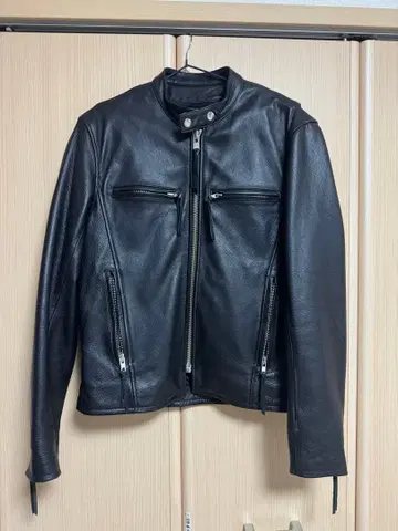 카도야 K's Leather 싱글 라이더 블랙 L