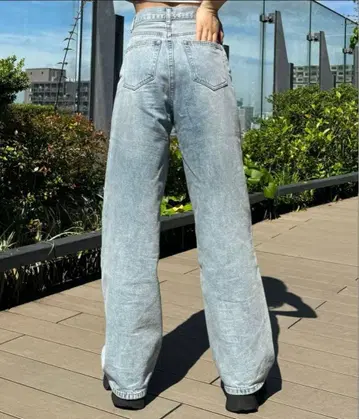 TWW 데님 2(g+c ) 골격 웨이브 우승 데님 와이드 데님