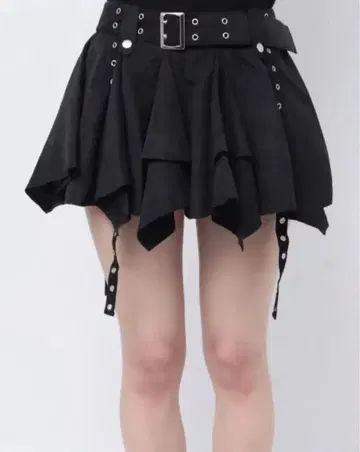 jouetie 아지메헴 벨티드 미니 스커트 블랙