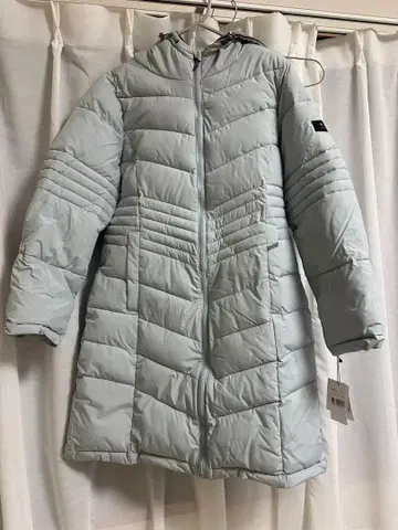 GLITZERN 후드 부착 롱 다운 자켓