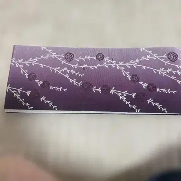 보라색 장미 무늬 오비