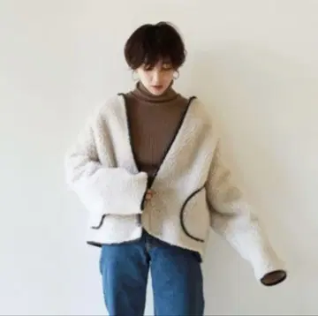 TODAYFUL 파이핑 보아 블루종 36