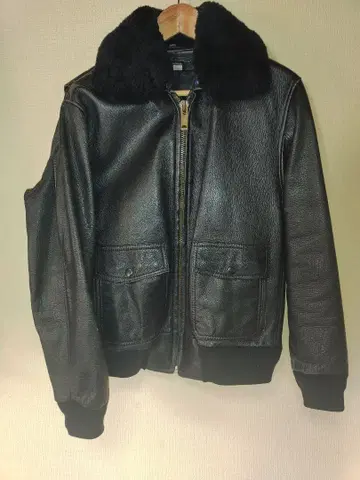 천연 가죽 블루종