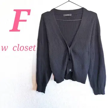 w closet 블랙 긴팔 가디건 F 오피스 캐주얼 가을/겨울