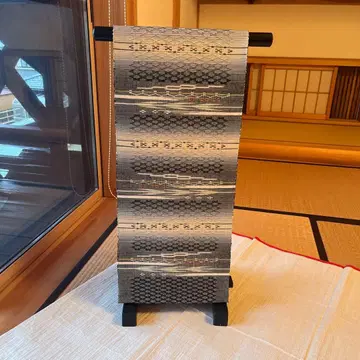 본고장 슈리 꽃 직조 단 나고야 오비(약 24cm)