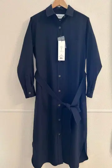 택 포함 새상품 soeju 소 소프트 옥스 셔츠 원피스 M 네이비