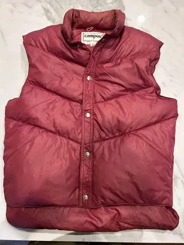 80s campus 다운 베스트 M 버건디