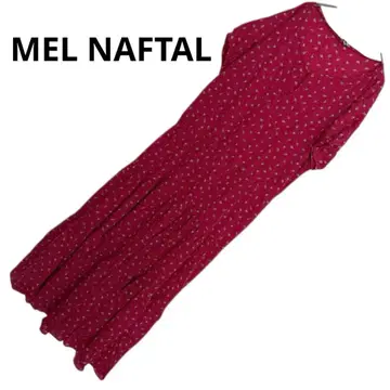 MEL NAFTAL 레드 빨간색 꽃무늬 롱 원피스